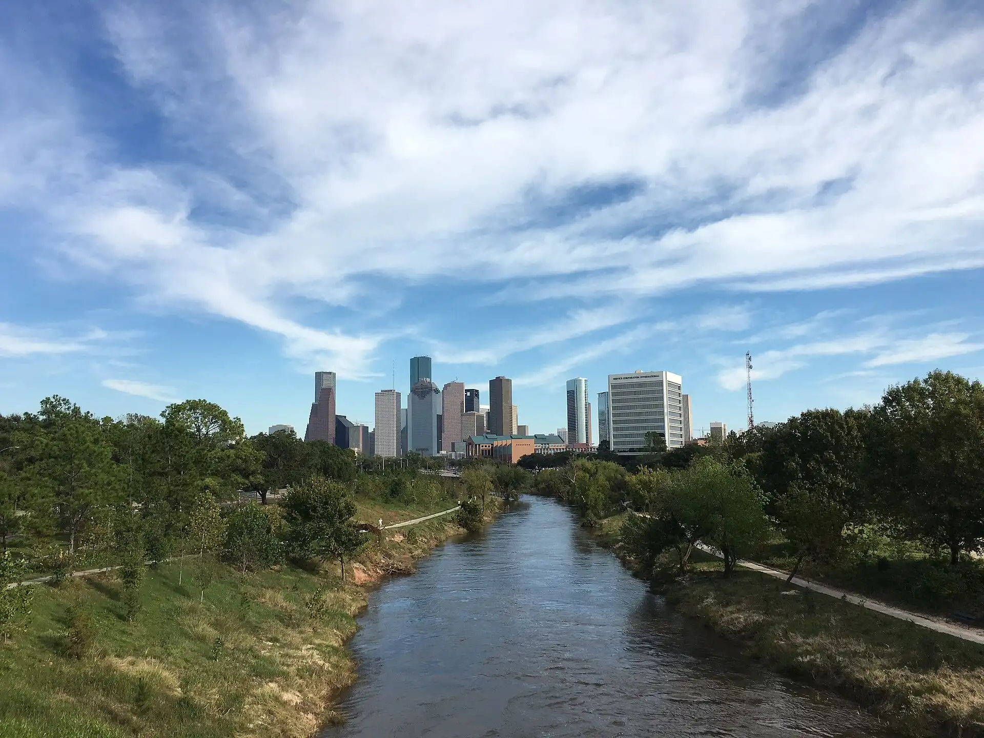 Downtown Houston skyline near Katy, Texas