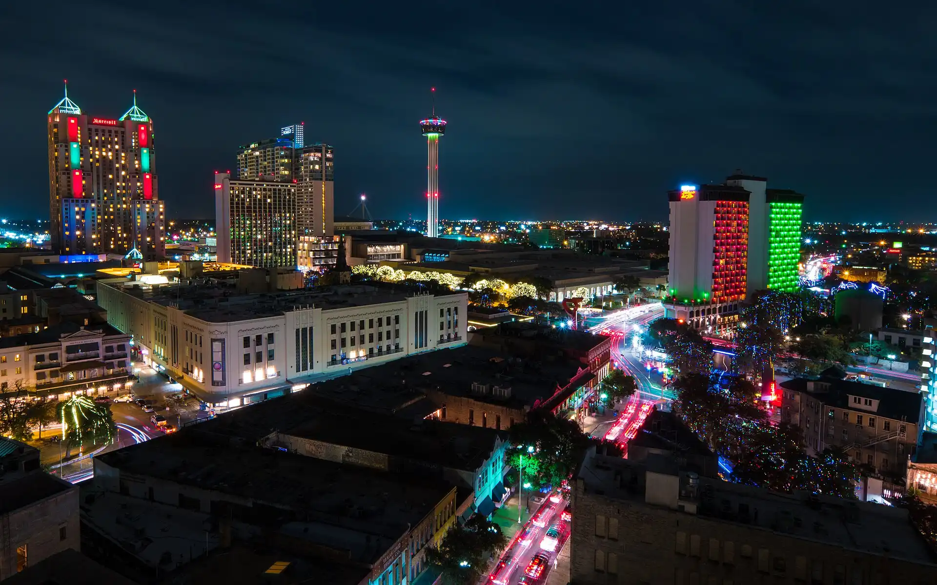 Downtown San Antonio skyline near Live Oak, Texas