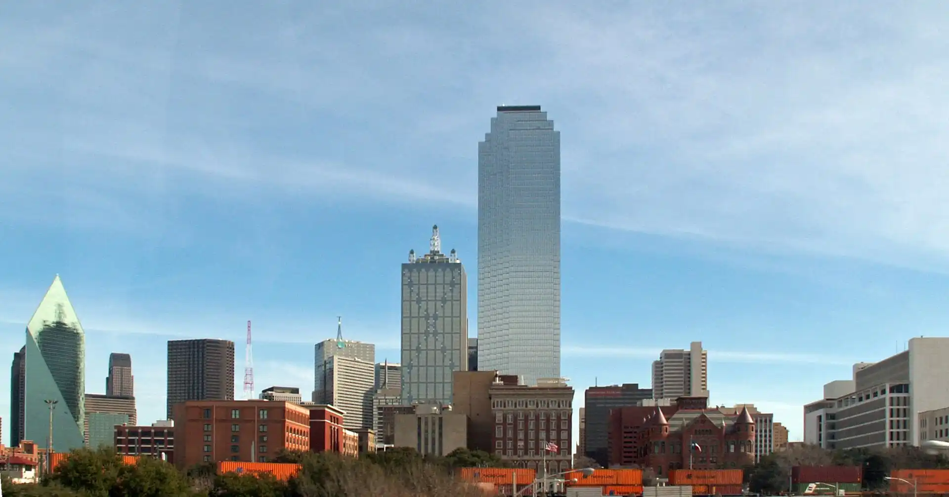 Downtown Dallas skyline near Rowlett, Texas